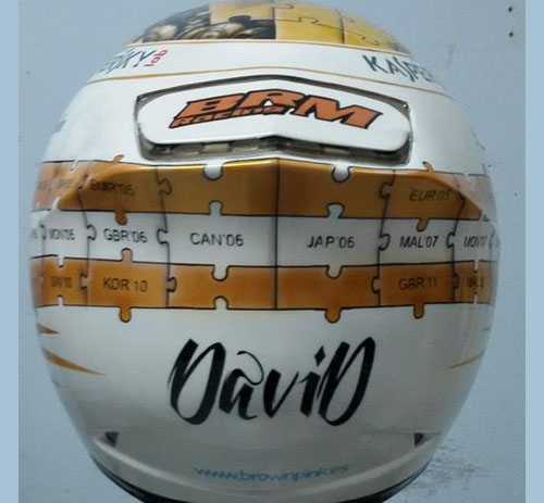 Casco Replica Fernando Alonso trasera